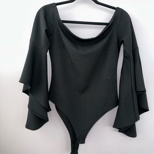 SUNSET & SPRING Black Bodysuit. Gently Worn.